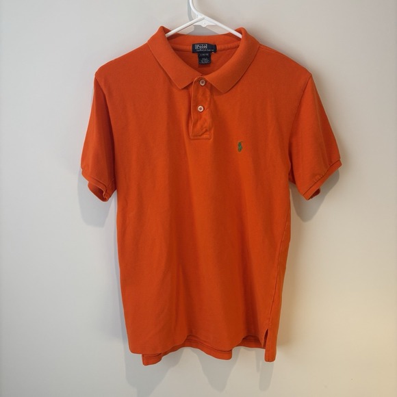 Polo Ralph Lauren Other - Polo Ralph Lauren Kids Youth Boys Polo Shirt Orange‎ Size L 16/18 Green Pony